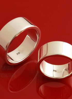 加厚闭口戒指生肖守护神种子字本命佛年简约纯银指环经典款式