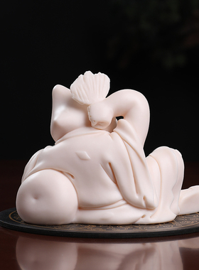 【停产优惠】中式玉红瓷济公陶瓷摆饰客厅酒柜书房博古架桌面装饰