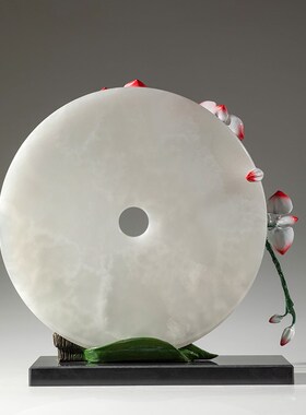 《月润兰馨》铜金岁月黄铜摆件工艺品铜器客厅玄关装饰新中式送礼