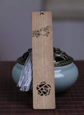 复古典雅国风雕刻木书签批发 古风木质工L艺品开学季学生木质礼品