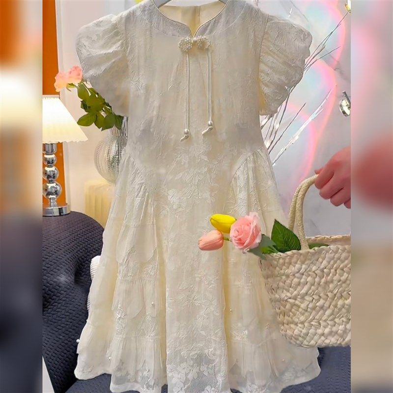 女童连衣裙夏装2024新款儿童国风旗袍裙女孩新中式礼服夏季公主裙,淘宝优惠券,粉丝福利购,淘宝优惠卷