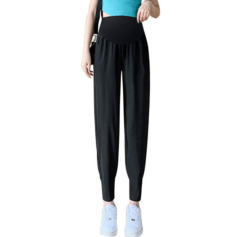 孕妇裤子女夏季薄款外穿冰丝速干裤百搭显瘦束脚哈伦裤运动九分裤,淘宝优惠券,粉丝福利购,淘宝优惠卷