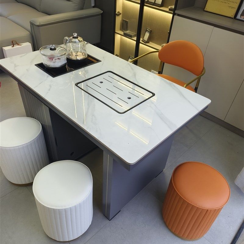 1.2米1.4米轻奢岩板茶台茶桌现代简约阳台茶桌意式极简茶台,淘宝优惠券,粉丝福利购,淘宝优惠卷