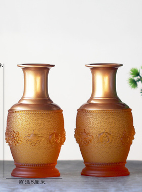 琉璃莲花供台摆件居家客厅桌面摆放供奉L家用香炉净水杯供佛用品