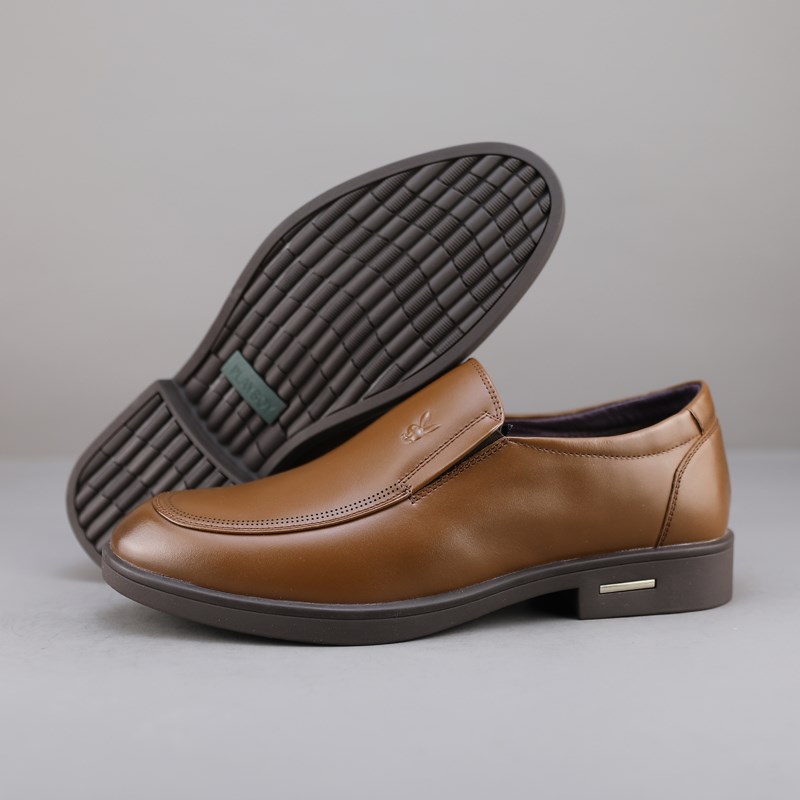 Pick up high-end men's shoes, British gentleman's business casual formal leather shoes, toe-layer cowhide plus velvet cotton shoes, men's derby shoes