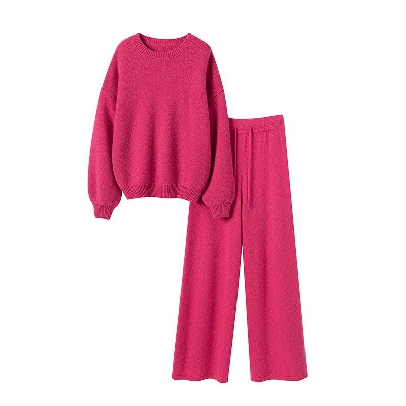 展现迷人气质!太美了~灯笼袖加厚纯羊绒衫女毛衣阔腿裤羊绒套装,淘宝优惠券,粉丝福利购,淘宝优惠卷