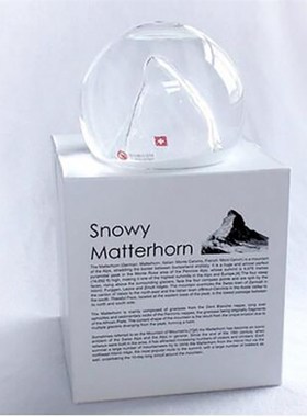 阿尔卑斯雪水晶球瑞士马特洪峰教师节男士创意礼品家居办公