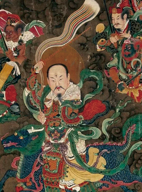 雷祖雷公画像挂画九天应元雷声普化天尊神像卷轴画神仙水陆装饰画