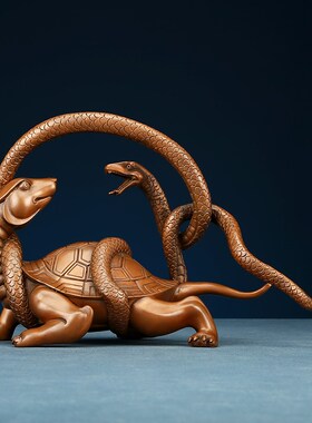 纯紫铜龙摆d件青龙白虎朱雀玄武四神兽中式家居公司乔迁开业礼品