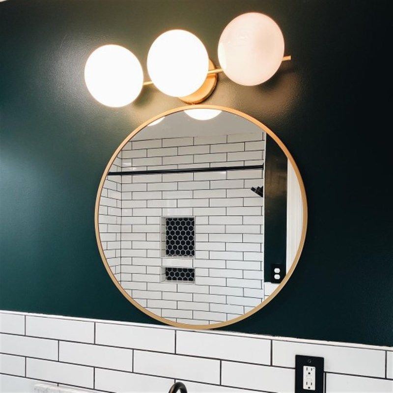 北黄铜镜前灯现代简约卫生间浴室灯卧室化妆台三头圆球鸡蛋石壁灯,淘宝优惠券,粉丝福利购,淘宝优惠卷