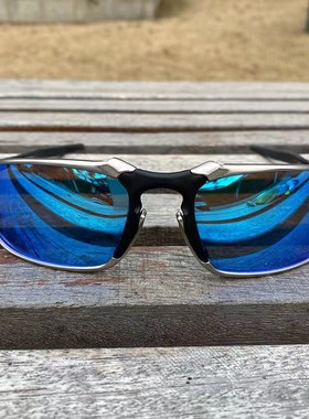 偏光金属框架骑行眼镜户外钓鱼V登山墨镜银框