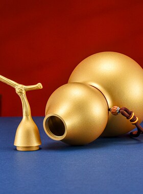 铜掌柜铜葫芦盖空心龙头金色葫芦黄铜葫芦挂件家居玄关装饰