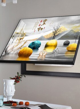 电表箱装饰画配电箱遮挡箱总关电表盒空箱墙挂画隐藏客厅推拉
