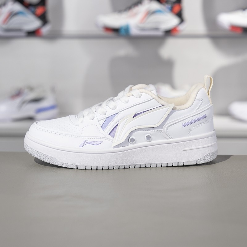 李宁正品2024新款女子防滑耐磨时尚低帮运动休闲板鞋AGCT524-1,淘宝优惠券,粉丝福利购,淘宝优惠卷