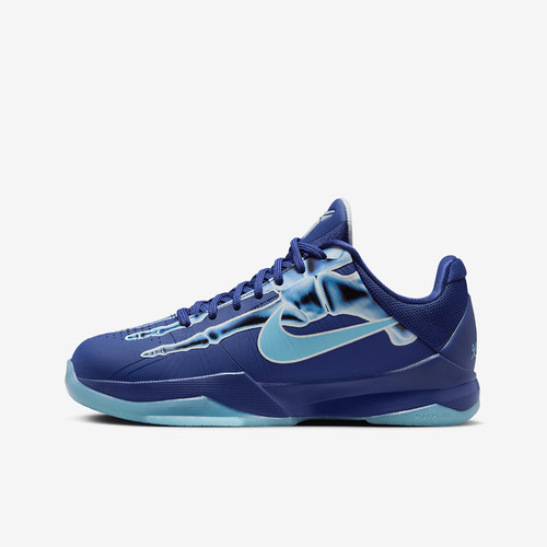 Nike/耐克正品Kobe 5儿童低帮缓震运动耐磨篮球鞋HM9522-400 - 图1