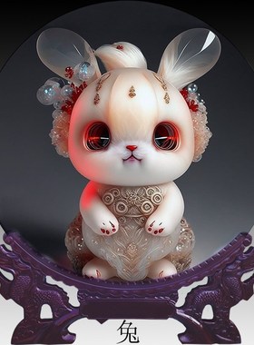 十二生肖密胺耐摔盘中式客厅书房儿童房装K饰招福开运桌面装饰摆