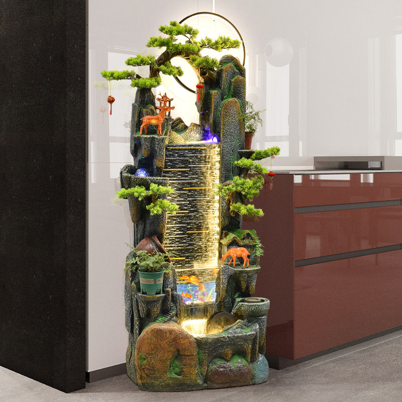 鱼缸水幕墙屏风流水摆件循环水客厅玄关落地M装饰水景假山喷泉造,淘宝优惠券,粉丝福利购,淘宝优惠卷