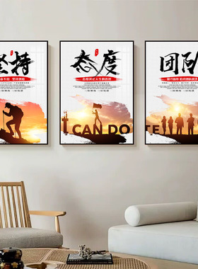 公司楼梯间装饰画现代简约励志企业文化墙壁挂画办公X室走廊过道