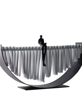 现代艺术金属g办公室摆件样板房间售楼处软装客厅书房玄关家居饰