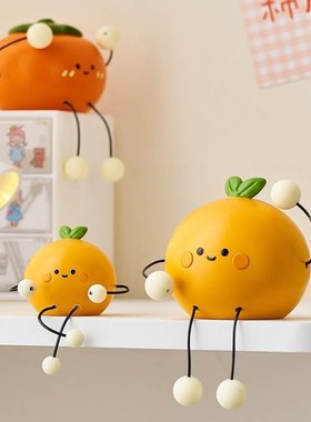 可爱创意吊脚娃娃小摆件入户玄关电E视柜儿童房书柜桌面家居装饰