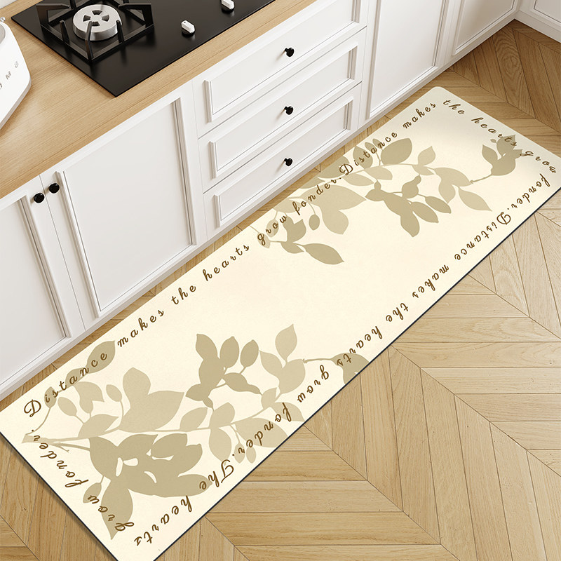 侘寂风厨房地垫防滑防油可擦免洗吸水脚垫子防脏整铺专用防污l形,淘宝优惠券,粉丝福利购,淘宝优惠卷