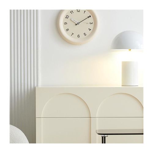 免打孔钟表挂钟客厅现代奶油风22新款餐桌卧室挂墙时钟静音 - 图2