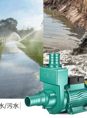 自吸水泵污水离心220V家用大流量高扬程抽水机农田灌溉自来水增压