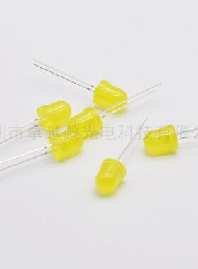 发光二极管LED8毫米灯珠直插led8mm黄发黄高亮f8黄色LED