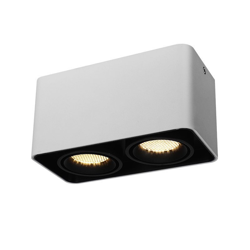 罗曼时光 方形LED双头明装筒灯射灯无主灯照明吸顶灯斗胆灯天花灯,淘宝优惠券,粉丝福利购,淘宝优惠卷