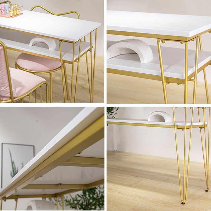 北欧简约大理石美甲桌椅套装铁艺金色单双人美容院修甲台双层包邮,淘宝优惠券,粉丝福利购,淘宝优惠卷