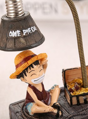 毕业送礼男生女生路飞小夜灯桌面台灯装饰笔筒收纳摆件儿童生日