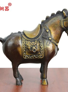 宇卓铜器 纯铜马黄铜马铜唐马工艺品摆件
