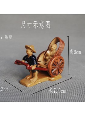 微型花盆山水盆景鱼缸造景配件陶瓷济公苏东坡李白人物小摆件装饰