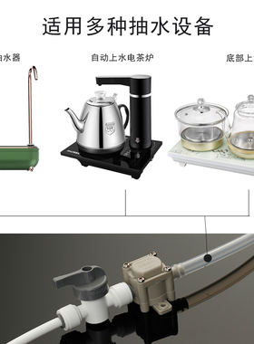 净水器连接自动上水电热烧水壶茶台茶吧机转换配件负压减压抽水阀