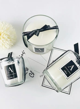 样板房展厅卫生间浴室玻璃杯香薰蜡烛三件套摆件软装饰品北欧轻奢