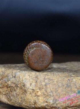 纯铜手工仿古实心紫铜茶宠小物件 盘蛇香插手把玩件 茶道小摆件