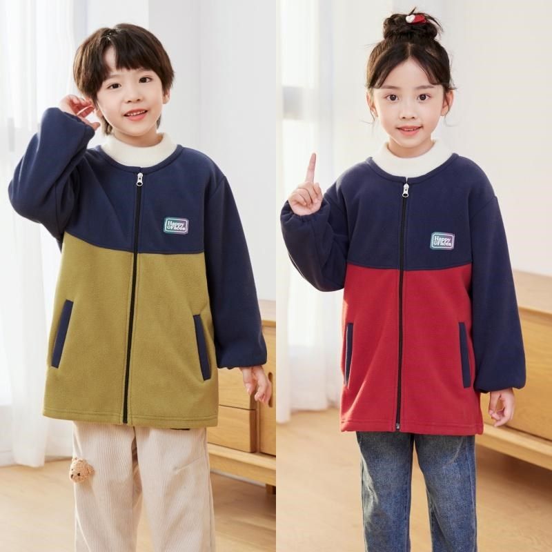 秋冬季儿童罩衣加绒摇粒绒外套洋气外穿防脏羽绒服护衣幼儿园罩衫,淘宝优惠券,粉丝福利购,淘宝优惠卷