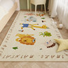 Children's room carpet cream style girl's room reading area floor mat long bedroom sherpa anti-fall bedside blanket