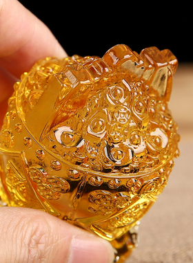 琥珀色水晶一桶金招财进宝家居摆件开业送礼装饰金元宝财神聚宝盆