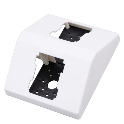 实验室接线盒双86型斜面塔式三角形岛式插座底盒斜面塑料明装底盒 - 图3