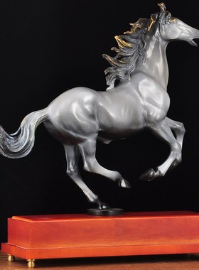 彩铜招财马摆件马到成功一马当先铜工艺品家居客厅玄关酒柜装饰品