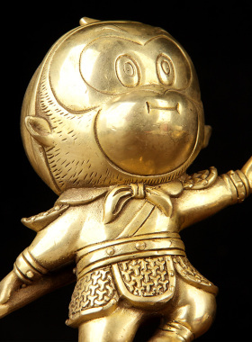 卡通祥云齐天大圣摆件 铜孙行者摆件 铜齐天大圣摆件