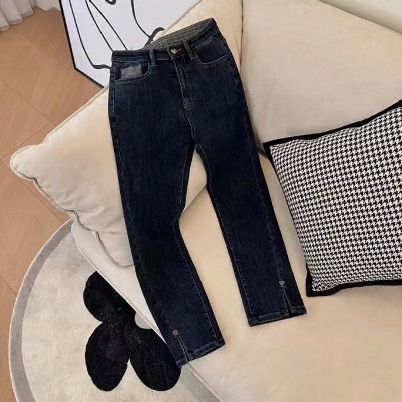 梨形身材2024新款牛仔裤女小个子大码高腰胖妹妹mm显瘦九分烟管裤,淘宝优惠券,粉丝福利购,淘宝优惠卷