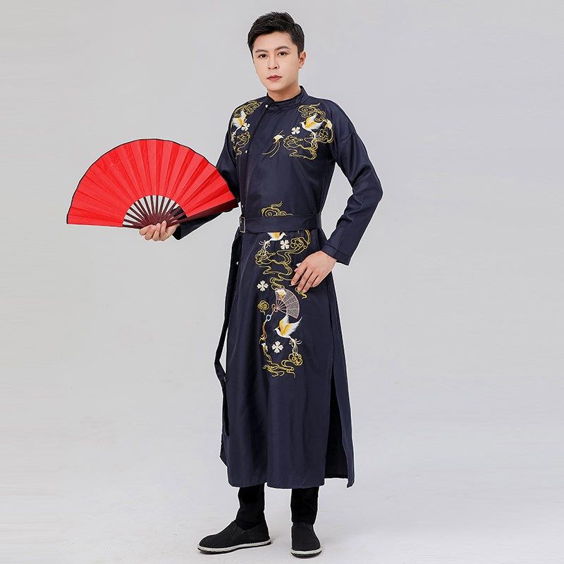 新款男女婚礼汉服新郎伴郎装中式礼服长衫大褂圆领袍相声服国学服,淘宝优惠券,粉丝福利购,淘宝优惠卷