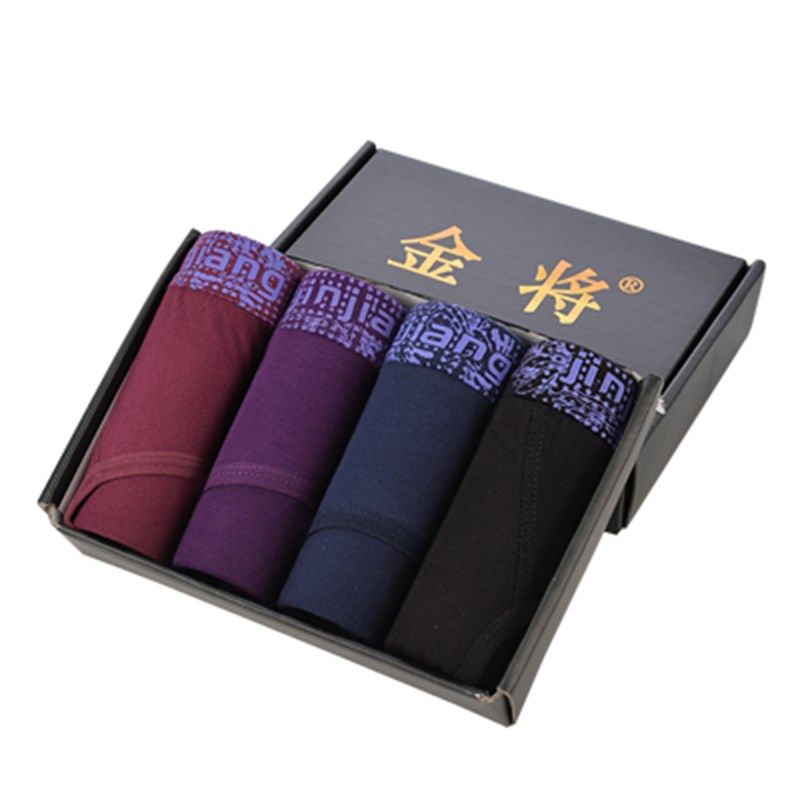 金将4条装纯棉内裤男三角裤男生裤衩无痕中腰男式短裤男三角裤头,淘宝优惠券,粉丝福利购,淘宝优惠卷