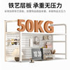 Desktop hole plate iron art bookshelf table storage rack dormitory layered storage storage rack desk household sorting rack