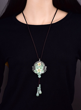 百搭民族风毛衣链长款项链大气衣服挂件吊坠饰品配饰连衣裙夏天