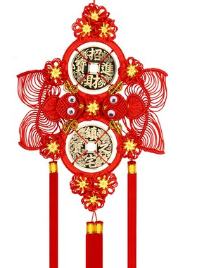 保真铜钱中国结挂件客厅玄关招财进宝镇宅之宝新居乔迁装饰平安节