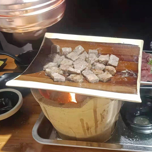 耐高温瓦片烧烤专用瓦片烤肉烧烤炉不粘陶土瓦片越南特色烧烤商用 - 图1