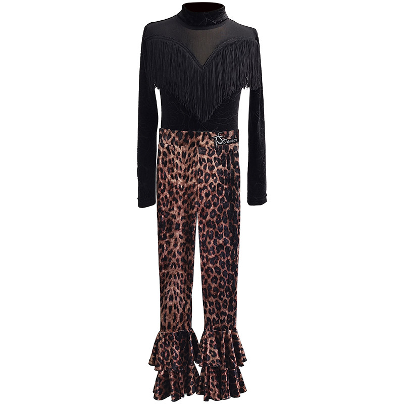 拉丁舞裤女童练功服秋冬新款专业表演训练服套装丝绒长袖舞蹈裤子,淘宝优惠券,粉丝福利购,淘宝优惠卷